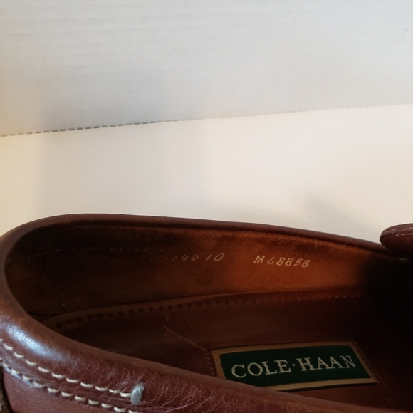Cole Haan Mens Brown Leather Penny Loafer Slip On Shoes, - Picture 7 of 8